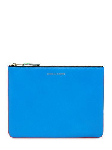 Super Fluo Bi-color Leather Pouch - COMME DES GARÇONS WALLET - Modalova