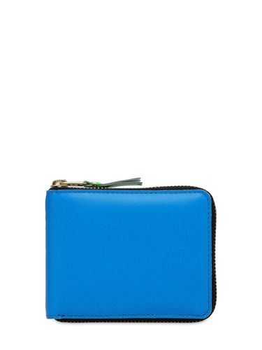 Super Fluo Leather Zip-around Wallet - COMME DES GARÇONS WALLET - Modalova