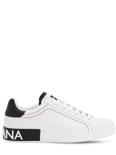 Portofino Leather Sneakers - DOLCE & GABBANA - Modalova