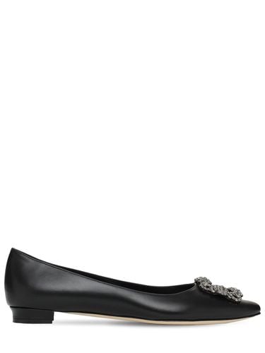 Mm Hangisi Leather Flats - MANOLO BLAHNIK - Modalova