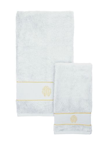 Set Of 2 New Gold Towels - ROBERTO CAVALLI - Modalova