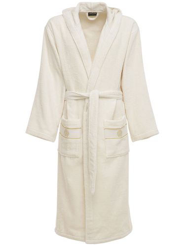 Gold New Hooded Cotton Bathrobe - ROBERTO CAVALLI - Modalova