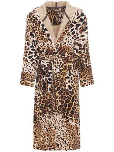 Bravo Hooded Cotton Bathrobe - ROBERTO CAVALLI - Modalova