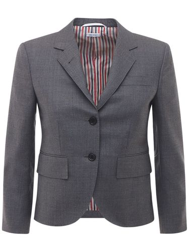 Cropped Wool Twill Jacket - THOM BROWNE - Modalova