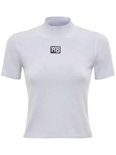 Logo Patch Stretch Jersey T-shirt - ALEXANDER WANG - Modalova