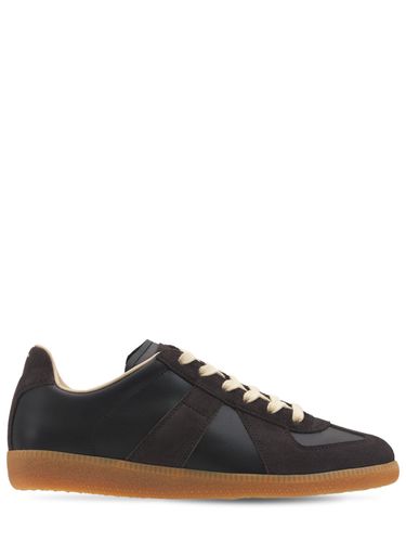 Mm Replica Leather & Suede Sneakers - MAISON MARGIELA - Modalova