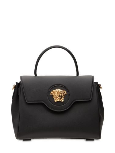 Medusa Leather Top Handle Bag - VERSACE - Modalova