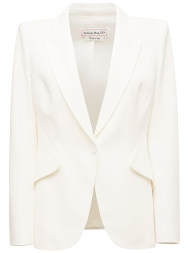 Viscose Blend Crepe One Button Blazer - ALEXANDER MCQUEEN - Modalova