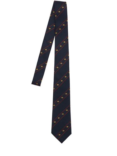 Cm Bee Web Silk Tie - GUCCI - Modalova