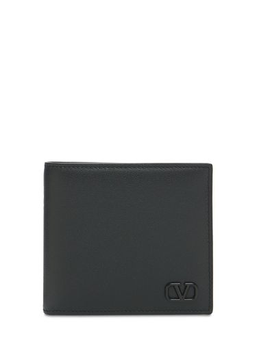 Metal Logo Leather Billfold Wallet - VALENTINO GARAVANI - Modalova