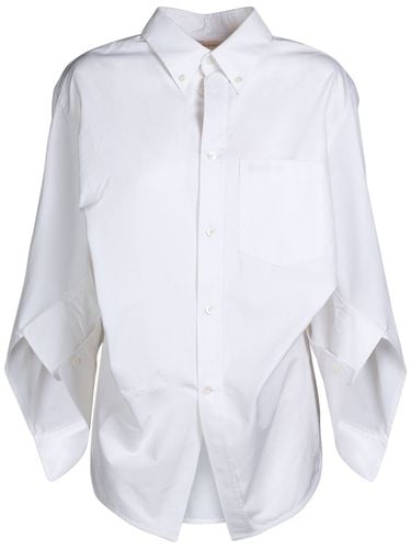 Twisted Cotton Poplin Shirt - BALENCIAGA - Modalova