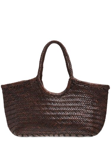 Big Nantucket Woven Leather Basket Bag - DRAGON DIFFUSION - Modalova