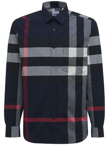 Camisa Somerton De Algodón Stretch - BURBERRY - Modalova