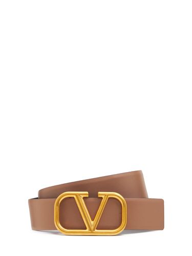 Cm V Logo Reversible Leather Belt - VALENTINO GARAVANI - Modalova