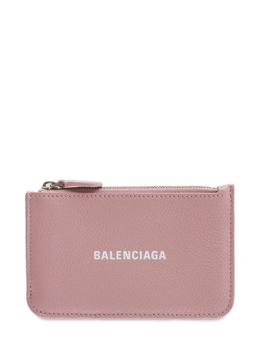 Large Leather Long Coin And Card Holder - BALENCIAGA - Modalova