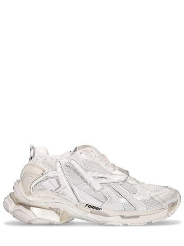 Mm Runner Faux Leather & Mesh Sneakers - BALENCIAGA - Modalova