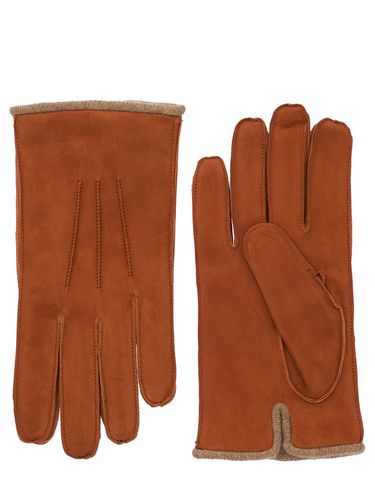 Suede Gloves - MARIO PORTOLANO - Modalova