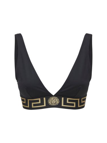 Triangle Bikini Top W/ Greek Motif - VERSACE - Modalova