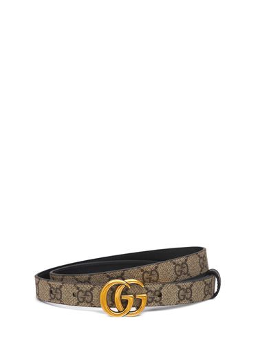 Gg Marmont Reversible Thin Leather Belt - GUCCI - Modalova