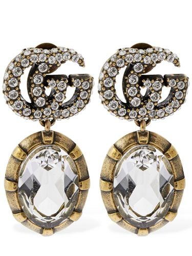 Pendientes Gg Marmont Con Cristales Decorados - GUCCI - Modalova