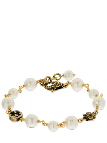 Gg Flower Imitation Pearl Bracelet - GUCCI - Modalova