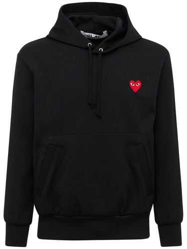 Mini Heart Patch Jersey Hoodie - COMME DES GARÇONS PLAY - Modalova