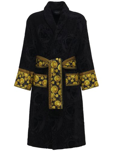 Medusa Cotton Bathrobe - VERSACE - Modalova