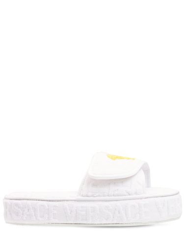 Medusa Cotton Slippers - VERSACE - Modalova