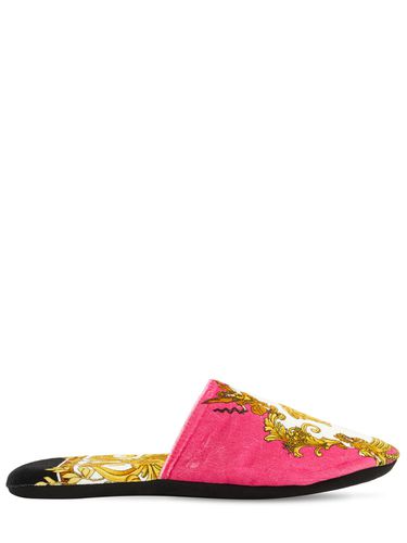 Cotton Slippers - VERSACE - Modalova