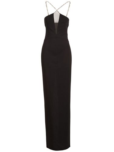 Stretch Viscose Crepe Halter Neck Dress - AZZARO - Modalova