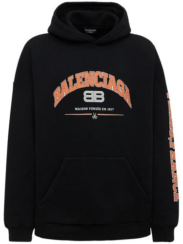 Wide Fit Heavy Sweatshirt Hoodie - BALENCIAGA - Modalova