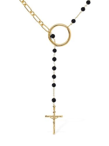 Sphere & Cross Pendant Long Necklace - DOLCE & GABBANA - Modalova