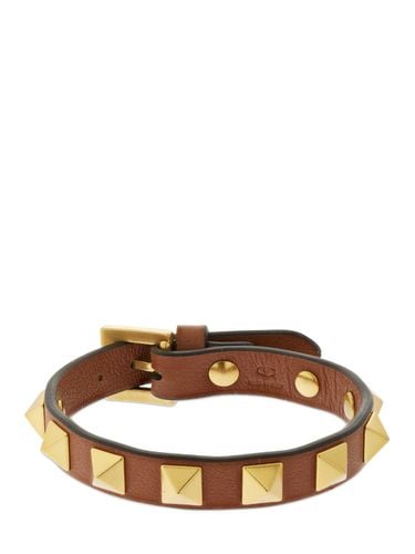 Brazalete Rockstud De Piel - VALENTINO GARAVANI - Modalova