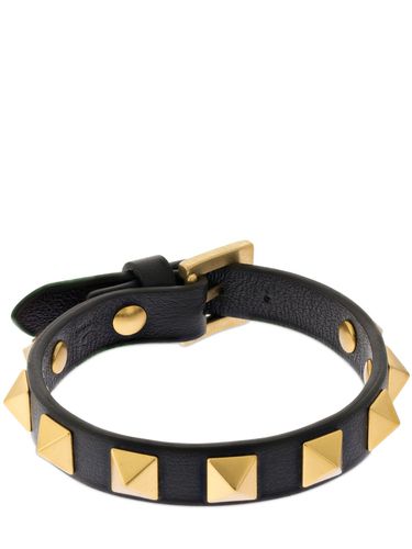 Rockstud Leather Belt Bracelet - VALENTINO GARAVANI - Modalova