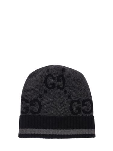 Canvy Cashmere Knit Beanie Hat - GUCCI - Modalova