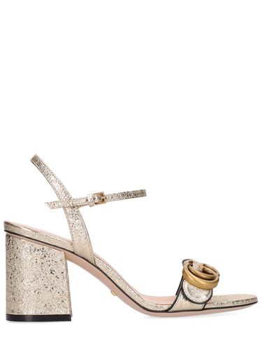 Mm Metallic Leather Sandals - GUCCI - Modalova