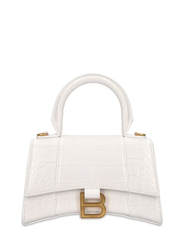 Xs Hourglass Croc Embossed Leather Bag - BALENCIAGA - Modalova