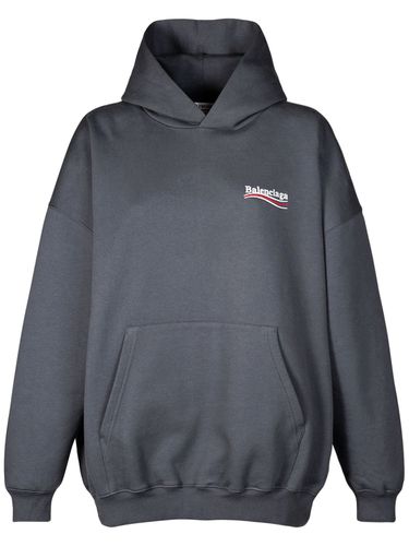 Political Campaign Cotton Hoodie - BALENCIAGA - Modalova