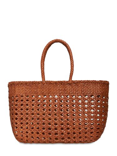 Cannage Kanpur Leather Basket Bag - DRAGON DIFFUSION - Modalova