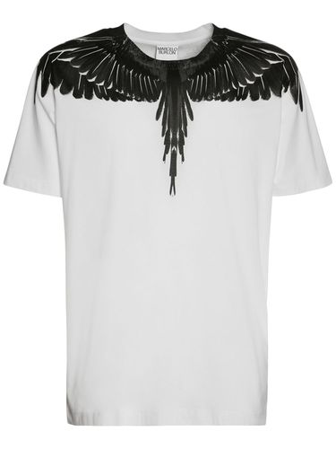 T-shirt In Jersey Di Cotone Con Stampa - MARCELO BURLON COUNTY OF MILAN - Modalova