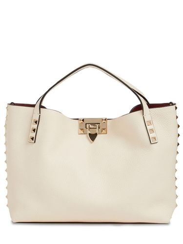 Bolso Tote Pequeño Rockstud De Piel - VALENTINO GARAVANI - Modalova