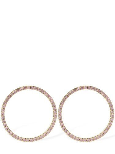 Round Beats Cubic Zirconia Earrings - TALITA - Modalova