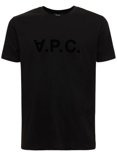 T-shirt In Cotone Con Logo - A.P.C. - Modalova