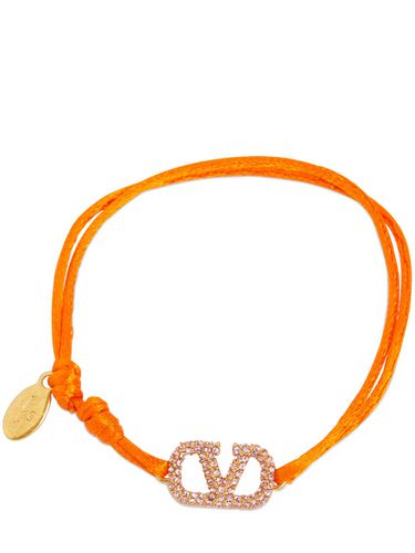 Brazalete Ajustable Con Logo V De Cristales - VALENTINO GARAVANI - Modalova