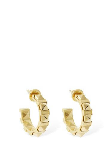 Rockstud Hoop Earrings - VALENTINO GARAVANI - Modalova