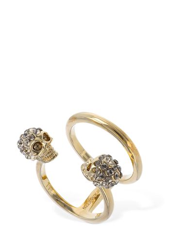 Double Skull Stacked Ring - ALEXANDER MCQUEEN - Modalova