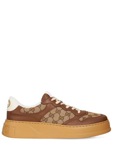 Gg Canvas & Leather Sneakers - GUCCI - Modalova