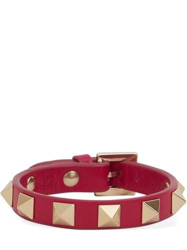 Brazalete Rockstud De Piel - VALENTINO GARAVANI - Modalova