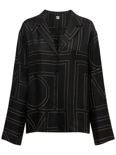 Monogram Embroidered Silk Shirt - TOTEME - Modalova