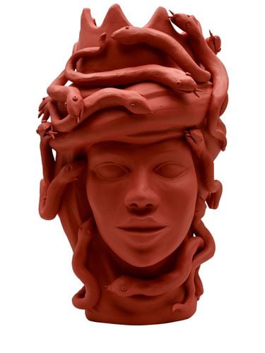 Scultura Medusa In Ceramica - OVO IDEE E MANUFATTI - Modalova